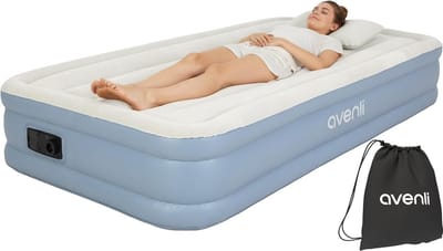 Luchtmatras Zelfopblazend - Kampeerbed Logeerbed - Comfortabel Slapen - Geïntegreerde Elektrische Pomp - 191 x 99 x 33 cm - Beige