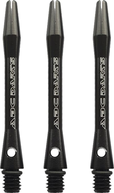 ABC Darts - Dart Shafts - Aluminium Zwart - In Between - 3 Sets (9 stuk)