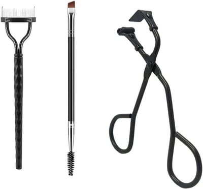 Gedeeltelijke wimpertangset 3-in-1 reiswimpergereedschap met verwarmde wimpertang en precisie-wimpertang voor perfecte wimpers en wenkbrauwstyling onderweg