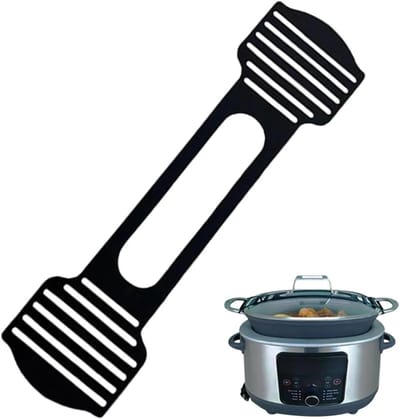 Sluitband voor pot - Elastische houder - Veilig koken - Hittebestendig siliconen - 31 x 8 cm - Zwart