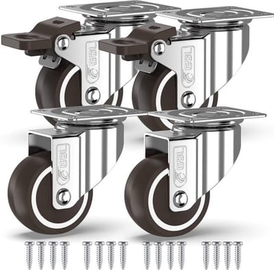 Allecto - Heavy Duty Zwenkwielen - 200 kg - Stille Meubelwielen