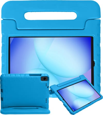 Hoesje - Geschikt voor Samsung Galaxy Tab A11 Plus / A9 Plus - Kinderhoes Shockproof Bumper - Kidsproof Case - Tablethoes - Kinder Hoes Cover - Blauw