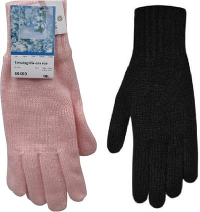 Handschoenen dames winter gebreid - binnenkant opgeruwd - prijs per 2 paar
