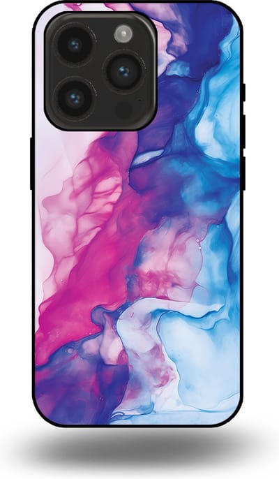 Smartphonica Telefoonhoesje Geschikt voor iPhone 14 Pro met Roze Blauw Marmer Opdruk - TPU Backcover Case Rose Blue Marble Design geschikt voor iPhone 14 Pro