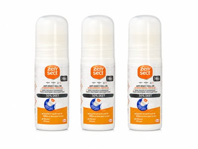 Zen’sect Anti-Insect Roll-on 30% DEET – Sterke bescherming tegen muggen en tijgermuggen – tot 6 uur – 3 stuks