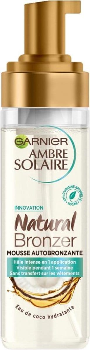 6x Garnier Ambre Solaire Self Tan Mousse Zelfbruiner voor Gezicht en Lichaam 200 ml