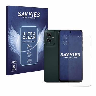 Savvies - Screenprotector voor Motorola Moto G55 (Voor+Camera) - Folie Beschermfolie transparant 6 Stuks