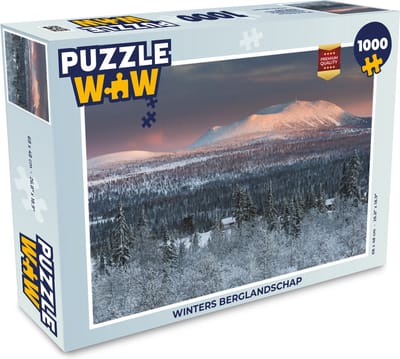 Puzzel Winters berglandschap - Legpuzzel - Puzzel 1000 stukjes volwassenen