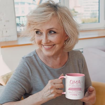 Roze Koffiemok voor Oma - Perfect Cadeau voor Verjaardag, Kerst of Moederdag