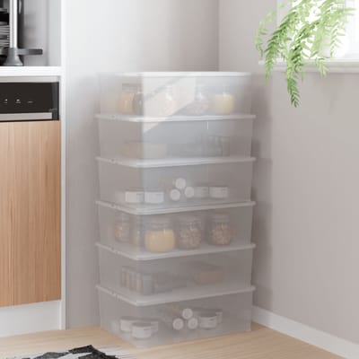 vidaXL - Opbergboxen - 6 - st - stapelbaar - 10 - L - kunststof