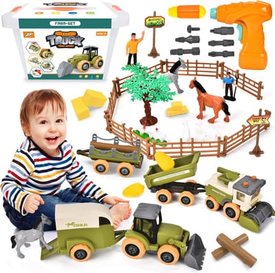 Grote Boerderij Speelgoedset met Tractor Geschenken voor Jongens en Meisjes Vanaf 3 Jaar
