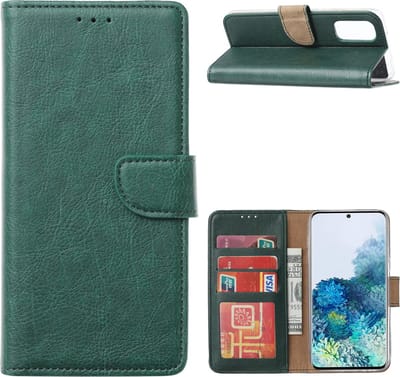 Hoesje Geschikt Voor Samsung Galaxy S20 FE 2022 Hoesje Geschikt Voor Samsung Galaxy S20 FE 2022 Bookcase / Wallet case - Groen