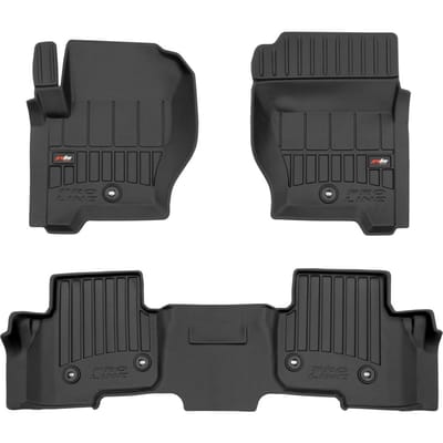 Frogum No.77 - Automatten set - Geschikt voor Land Rover Discovery IV 2009-2016 - 3D TPE Rubber - 3-delig - Zwart