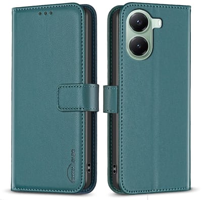BINFEN Hoesje - Geschikt voor Xiaomi Poco X7 Pro Hoesje - BINFEN Color Book Case - Groen