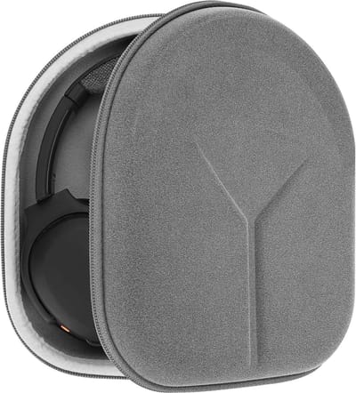 Hoofdtelefoonhoes compatibel met Skullcandy Riff 2 Hesh 3 Hesh Evo Crusher Evo Crusher ANC 2 - harde schaal reisdraagtas - grijs