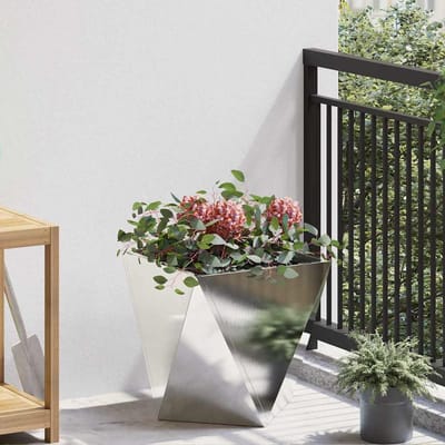 vidaXL Plantenbak Zilver 40 x 40 x 40 cm Roestvrij staal
