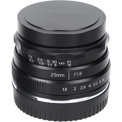 Objectif portrait grand angle NEWYI 25 mm f/1.8 à monture E, grande ouverture, pour Sony A9 et A7 gray