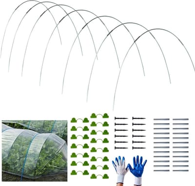 Verwijderbare Fiberglass Tuinboogjes - 30 Stuks van 43 cm voor Netten, Tunnel en Kassen, Ideaal voor Groentetuin en Plantenbedden