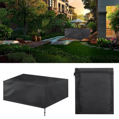 Buiten Tuin Oxford Doek Waterdicht Tafel Stoel Stofhoes Zonnescherm Beschermer(170*94*70) black