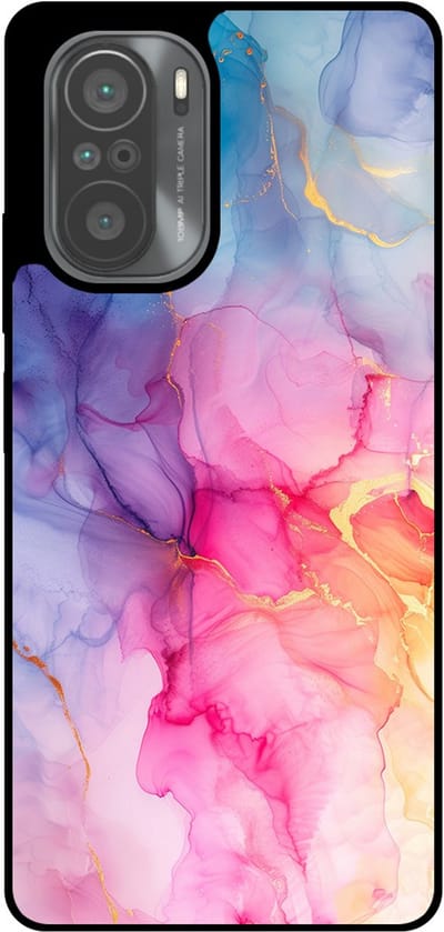 Smartphonica Telefoonhoesje Geschikt voor Xiaomi Mi 11i met marmer opdruk - TPU backcover case marble design - Regenboog geschikt voor Xiaomi Mi 11i