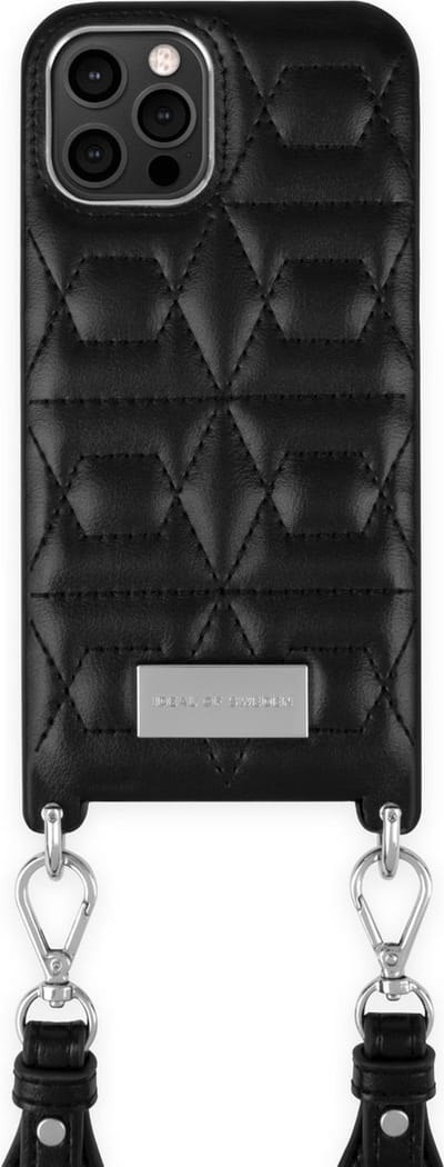 Ideal of Sweden Statement Phone Necklace Case iPhone 12/12 Pro Quilted Black
