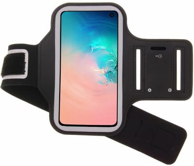 Hoesje Geschikt Voor Samsung Galaxy S10e hardloop armband - Sportband - hoesje - zwart