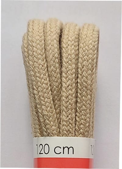 Ronilux Veter - Beige - Rond - Koord Veters - Lengte 120 cm - Dikte 4 mm - Schoenveter