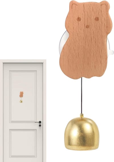 Deurbel met Zuignap - Dierenvorm Bel - Winkel Entree - Handgemaakt Vakmanschap - 108 x 83 x 47 cm - Katje