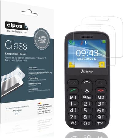 dipos – 2x Pantserfolie geschikt voor Olympia Sun | 9H Screenprotector