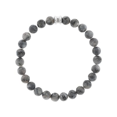 STEEL & BARNETT - Kralenarmband Heren - Larvikiet - Maat S