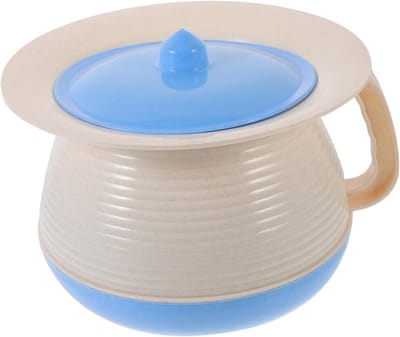 Kamerpot Kinderen - Urinoir Kwispedoor - Nachtelijk Gebruik - Met Deksel - 20.5 x 20.5 x 14 cm - Blauw