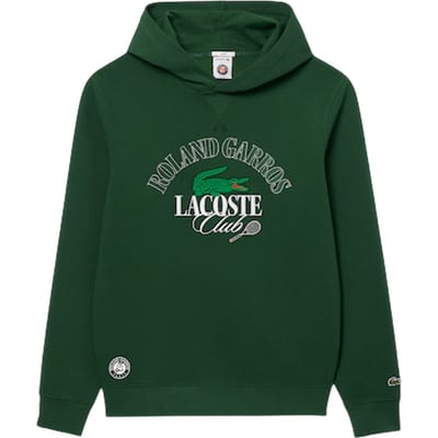 Lacoste Heren Roland Garros Editie Graphic Print Hoodie (Groen)