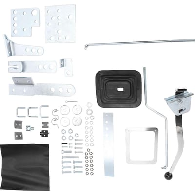 Automatische Vloerschakelaar Kit 3 4 Versnellingen met 11 inch Schakelhendel Zwarte Knop MR Pakking 7668 Vervanging voor TH350 TH400 700R4 black