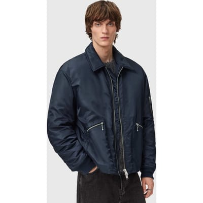 AllSaints Fallon Bomber Moonlit Blue Taglia: XS | Bomber Outlet | Uomo | Blu