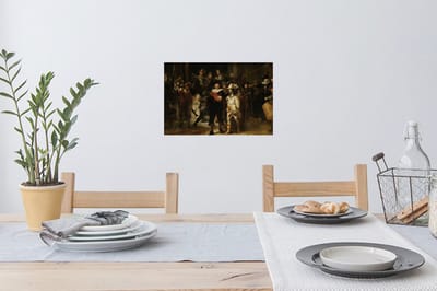 Muurstickers - Sticker Folie - De Nachtwacht - Kunst - Oude meesters - Rembrandt - 30x20 cm - Plakfolie - Muurstickers Kinderkamer - Zelfklevend Behang - Zelfklevend behangpapier - Stickerfolie