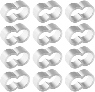Dailygoods - Draadkabel Choke Klemmen - Aluminium Persklemmen - Zilver - Krimplussen - Compatibel met 8 mm Spanningskabels - 50 Stuks