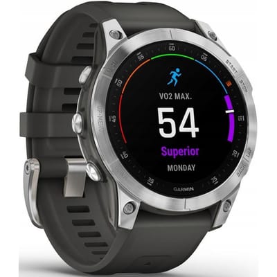 Garmin Epix Multisport Smartwatch - Helder amoled scherm - Geavanceerde GPS tracker - Multisport - 10ATM waterdicht - Slate/ Stainless steel