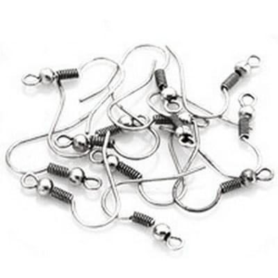 500 Stuks Oorbellen Haken Metaal DIY Oorbellen Haken DIY Sieraden Accessoires voor Oorbellen Maken Zilver white
