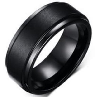 Schitterende Zwarte Wolfraamcarbide Ring | Damesring | Herenring