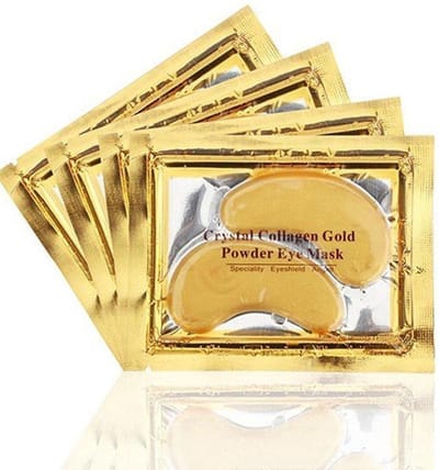 Collageen Oogmasker - Crystal Collagen Gold Powder - Wallen Wegwerken - Verhelpt Wallen & Donkere Kringen - Hydraterend - 10 stuks Oogpads - 5 paar