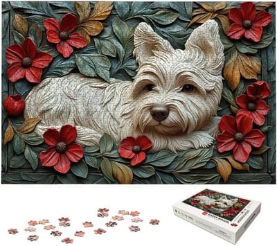 Houten Puzzel - Bloemen Puzzel - Ontspanning Thuis - Lettermarkering Achterkant - 1500 Stukjes - Meerkleurig