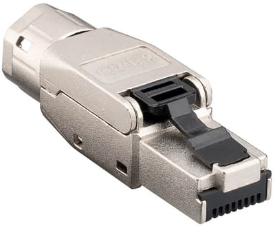 CAT 8.1, STP-afgeschermde RJ45-connector voor montage zonder gereedschap