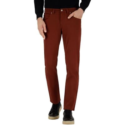 Gardeur Broek Bill Basket Weave Texture Sophisticated Casual Look Soft Touch Roest / male