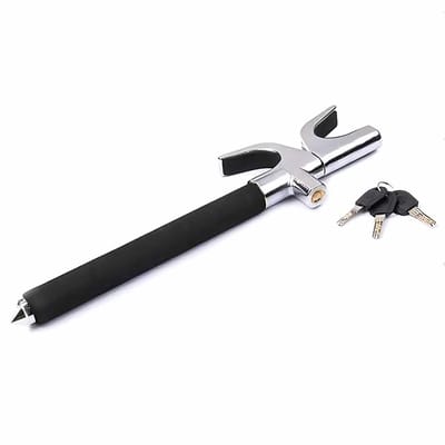Dailygoods- Stuurwielslot Heavy Duty - Anti-Diefstal - Verstelbaar - Robuuste Constructie - Antisliphandgreep - B-niveau Vergrendelingskern - Autodiefstalbeveiliging