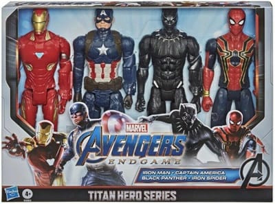 Marvel Avengers Titan Heroes - Iron Man, Captain America, Black Panther en Iron Spider