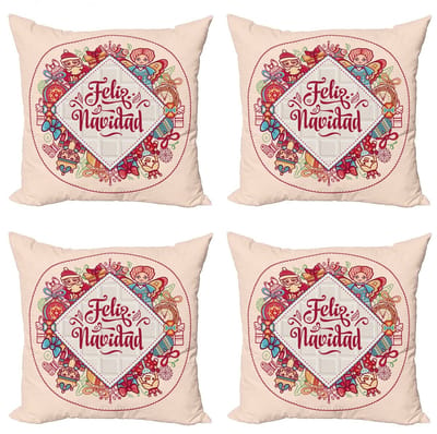 ABAKUHAUS kussenhoes – 4x45x45 cm – burgund – dubbelzijdige druk