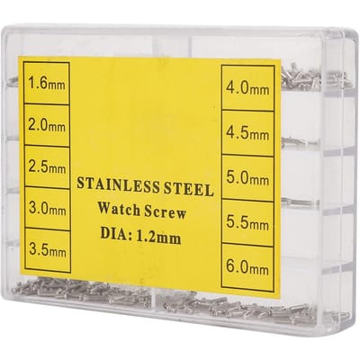 1,6 6,0mm Vis Crosse en Acier Inoxydable pour Botier Arrière de MontrE Bracelet yellow