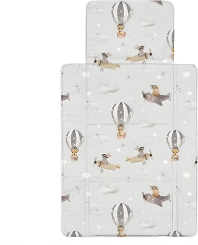 Omslagdoek Baby - Babyverzorgingstas Veranderende Mat - Babyverzorging Onderweg - Opvouwbaar en Wasbaar - 77x44cm - Ballonrit