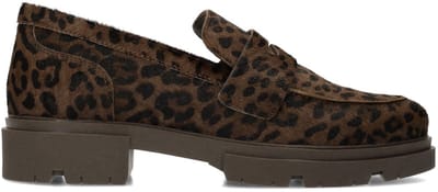 Manfield - Dames - Leopard loafers met pony hair - Maat 41