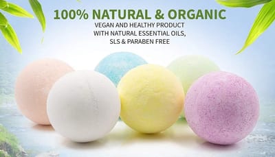Badbom Set - Bruisballen Essentiële Olie - Ontspanning Thuis - Handgemaakt Natuurlijk Mineraal - 6 x 100g